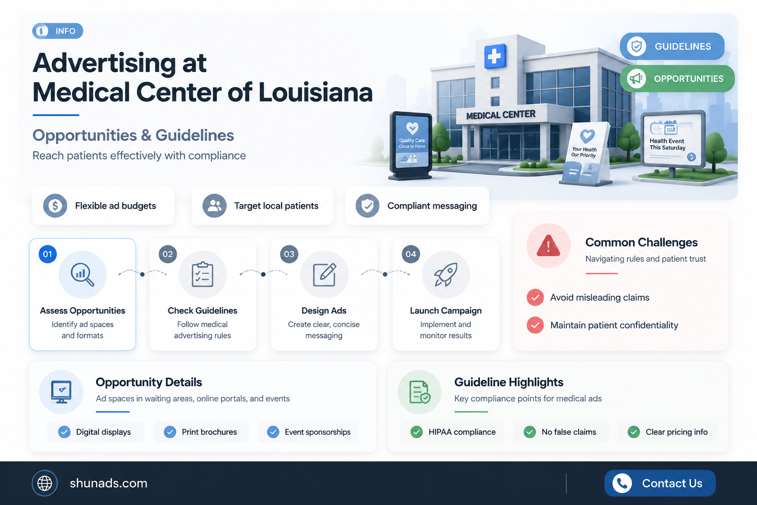 can i place an advertisement on medical center of louisiana