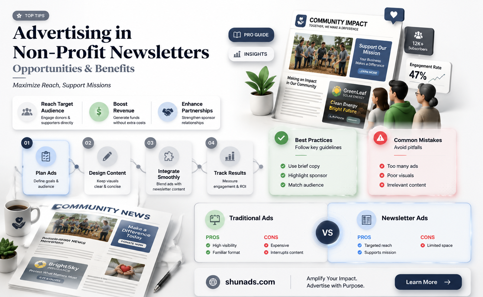can i advertise with non-profit newsletter