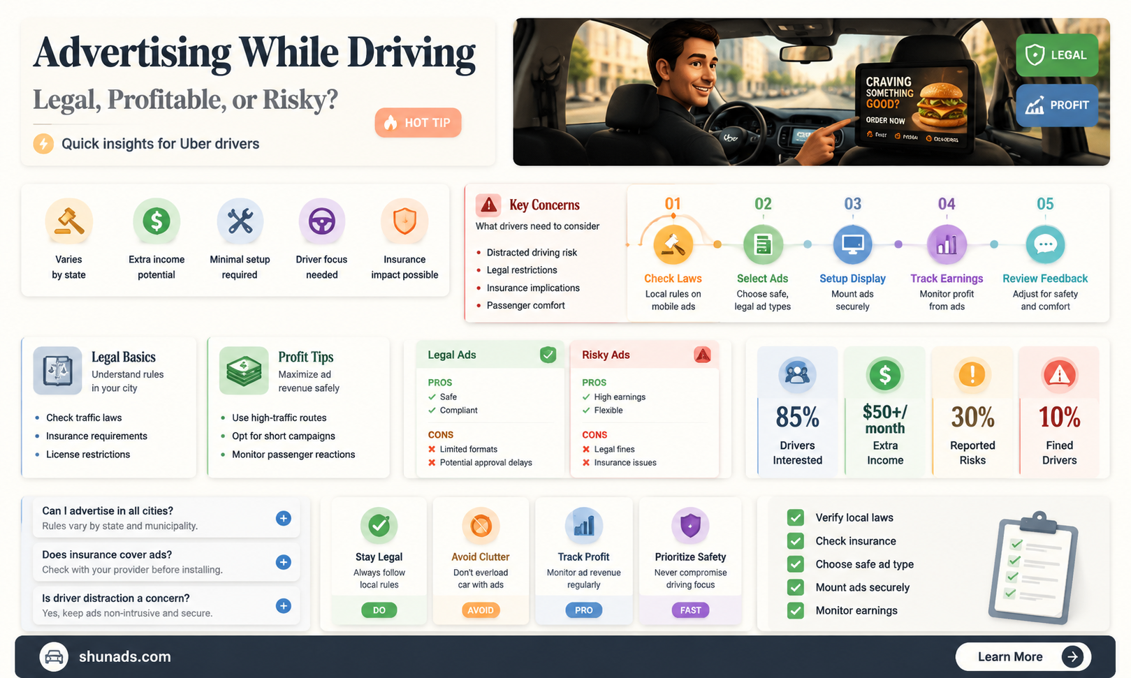 can i advertise while driving for uber