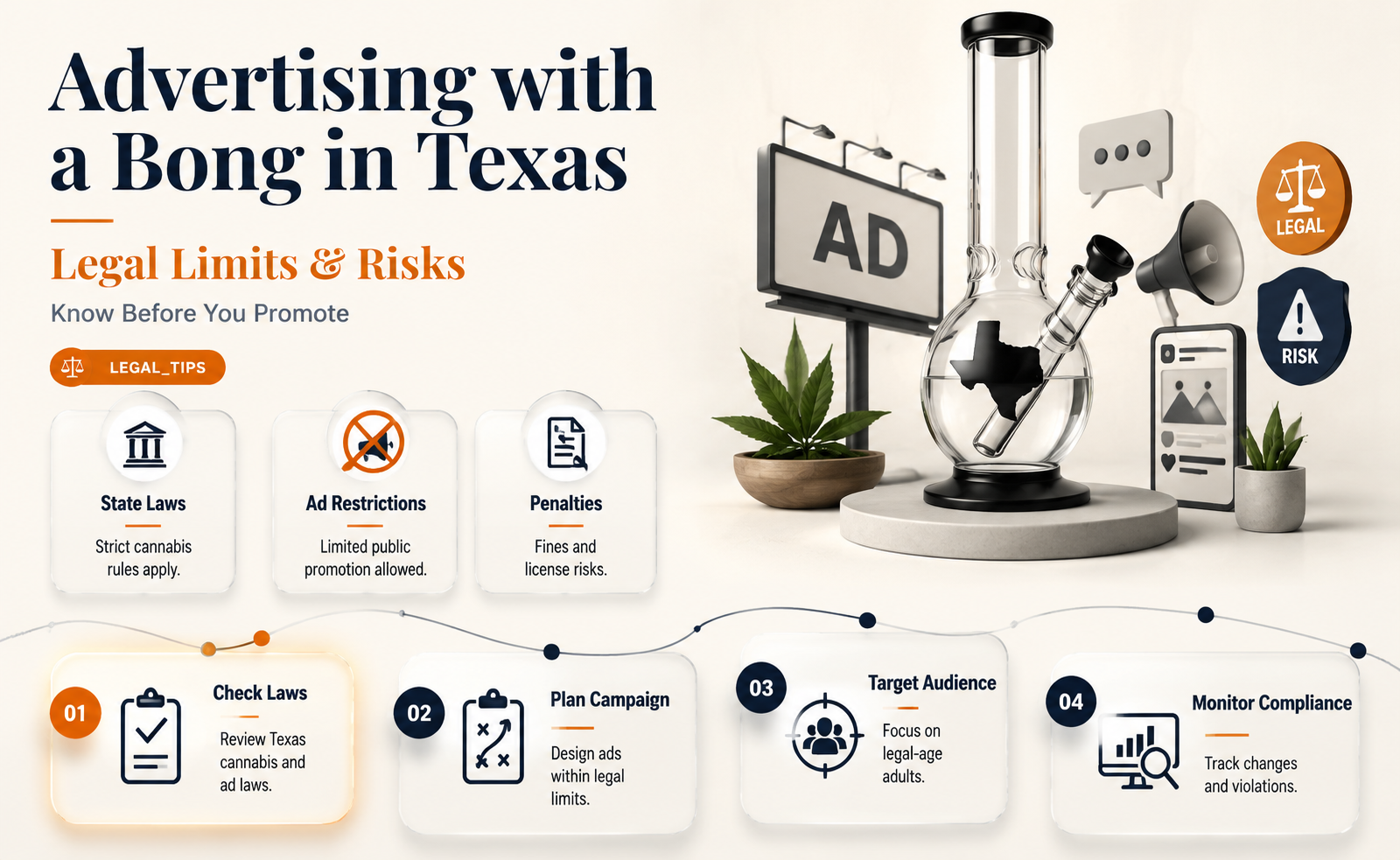 can i advertise with a bong in texas