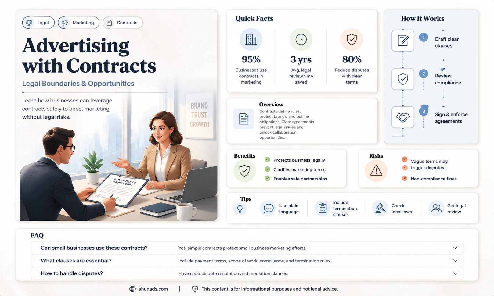 can i advertise when companies have contracts