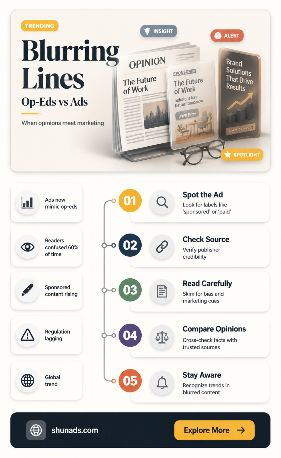 can an op-ed include advertisment