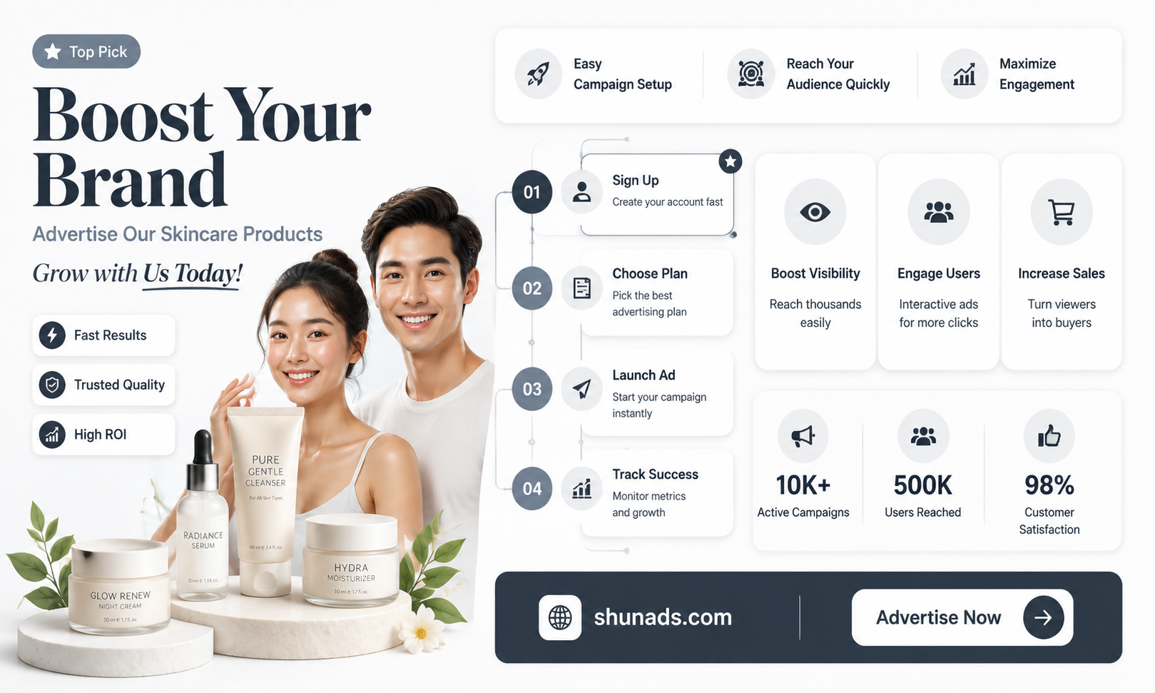 can i invite you to advertise our skincare products