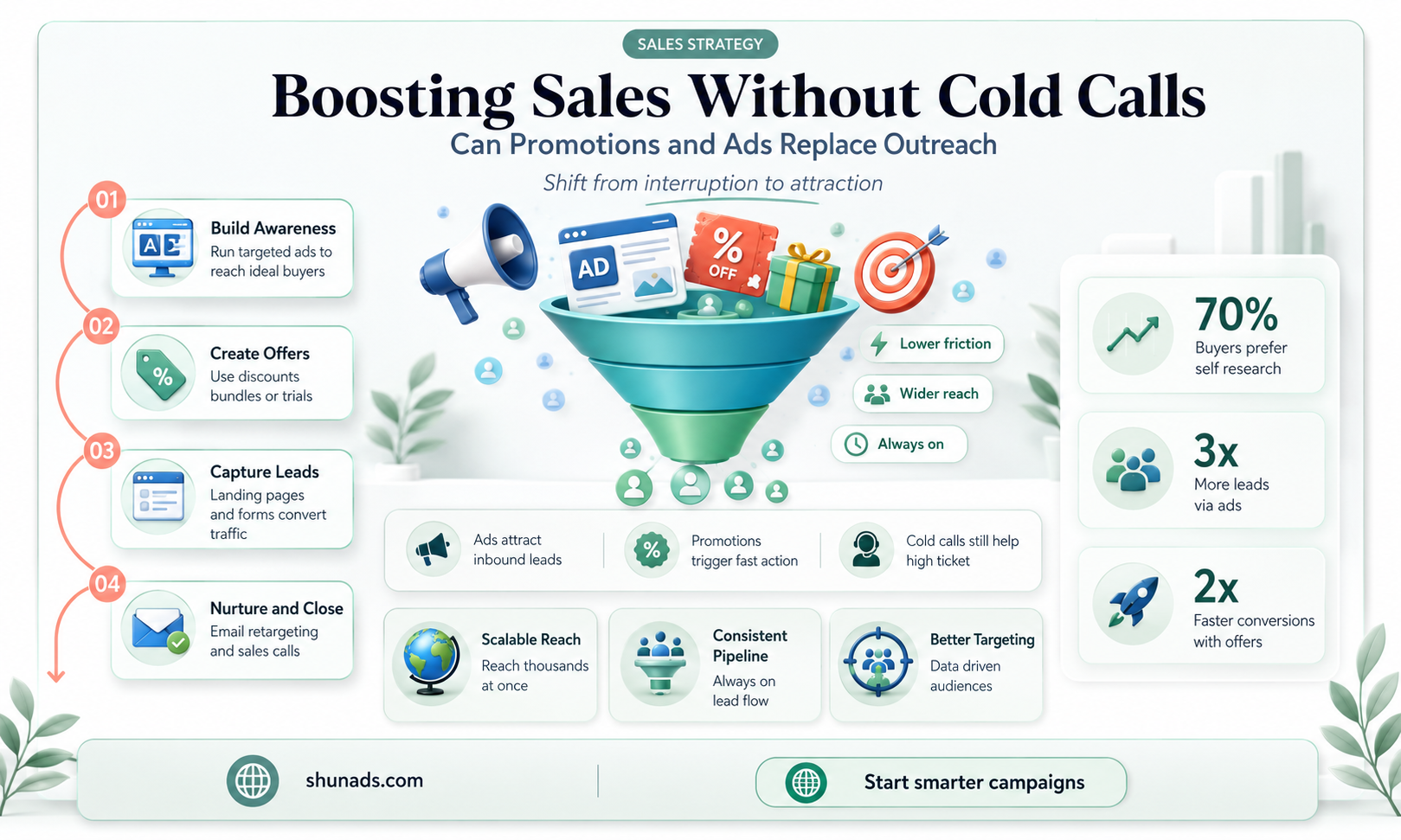 can promotions and advertising make up for cold calls