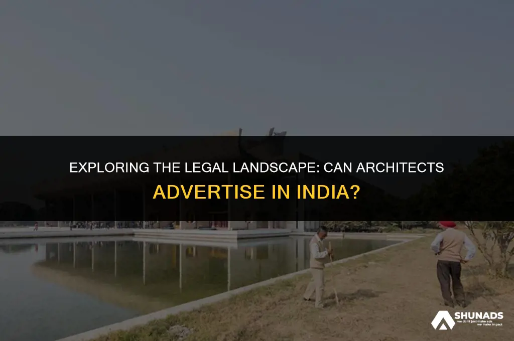 can architects advertise in india
