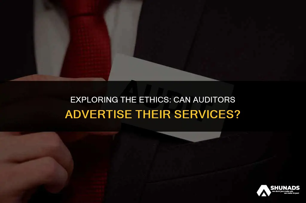 can auditors advertise their services