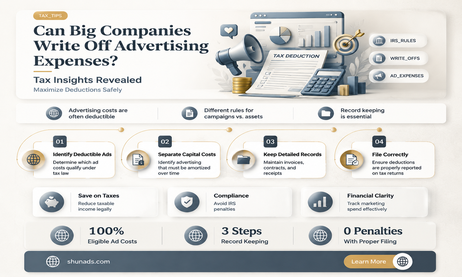 can large businesses deduct advertising costs