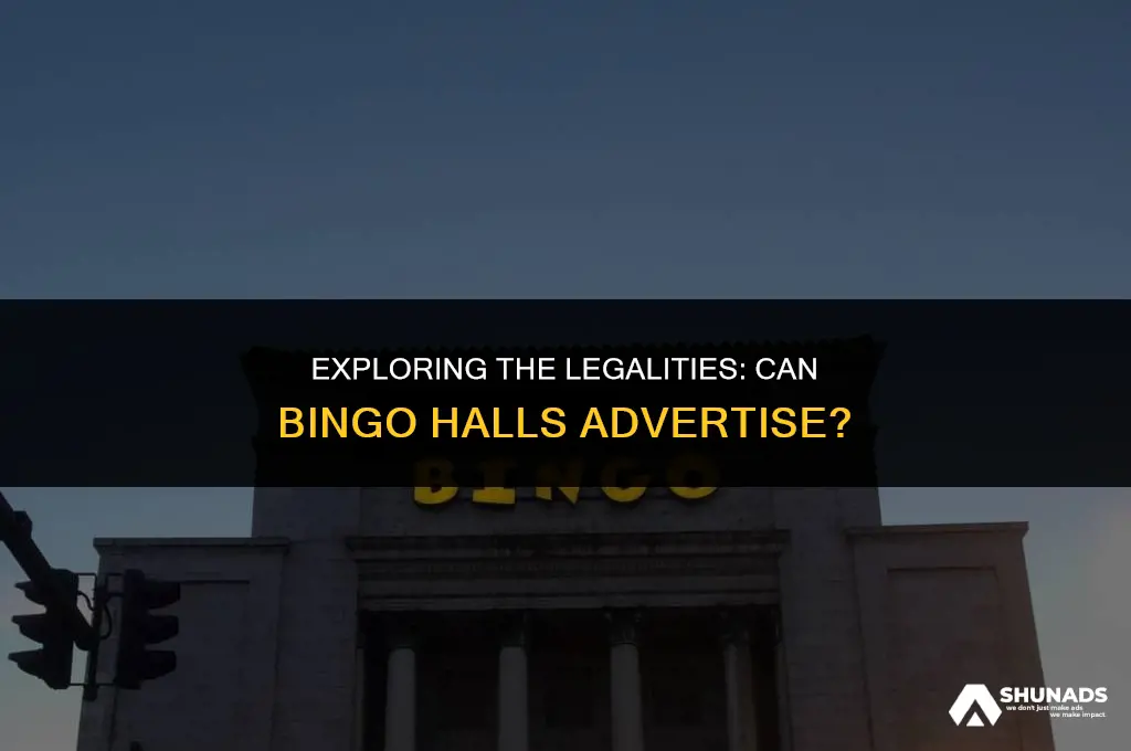 can bingo halls advertise