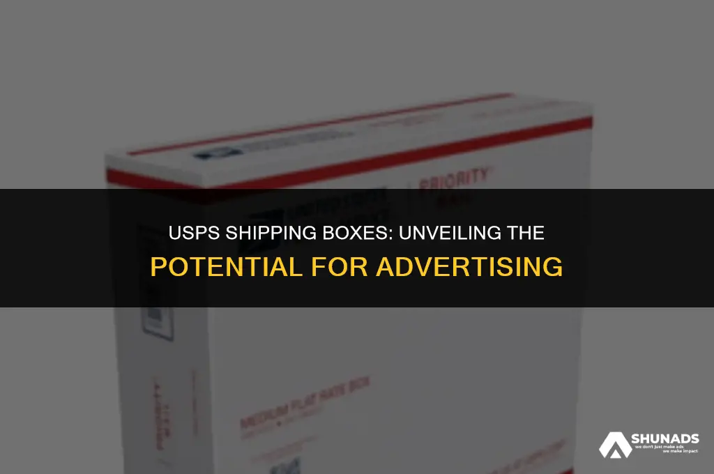 can boxes to be shipped by usps have advertising