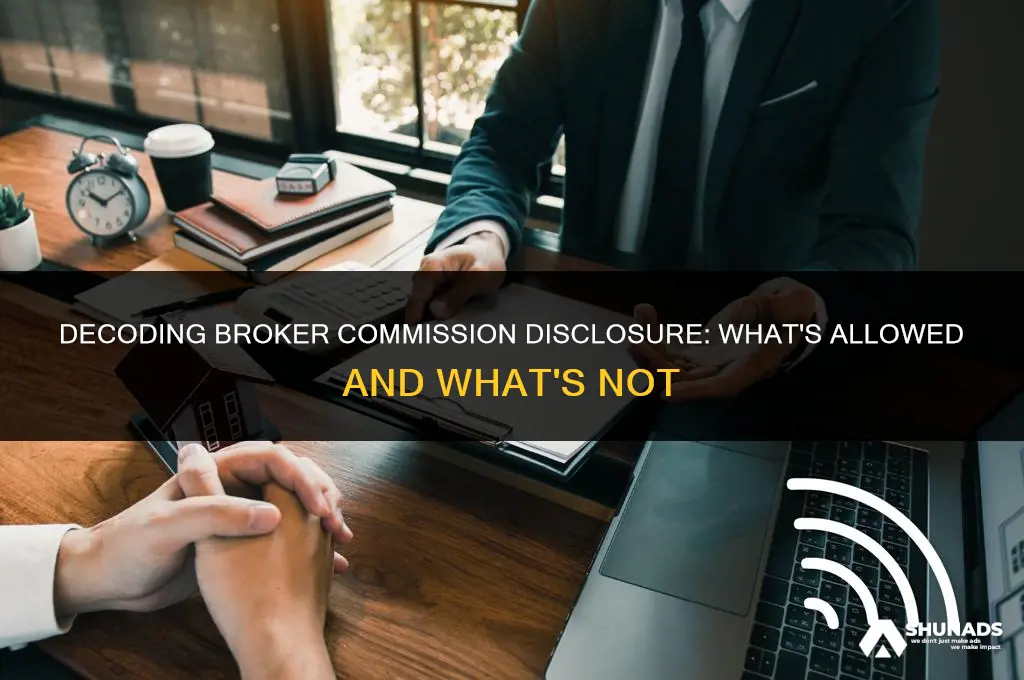 can brokers advertise their commissions