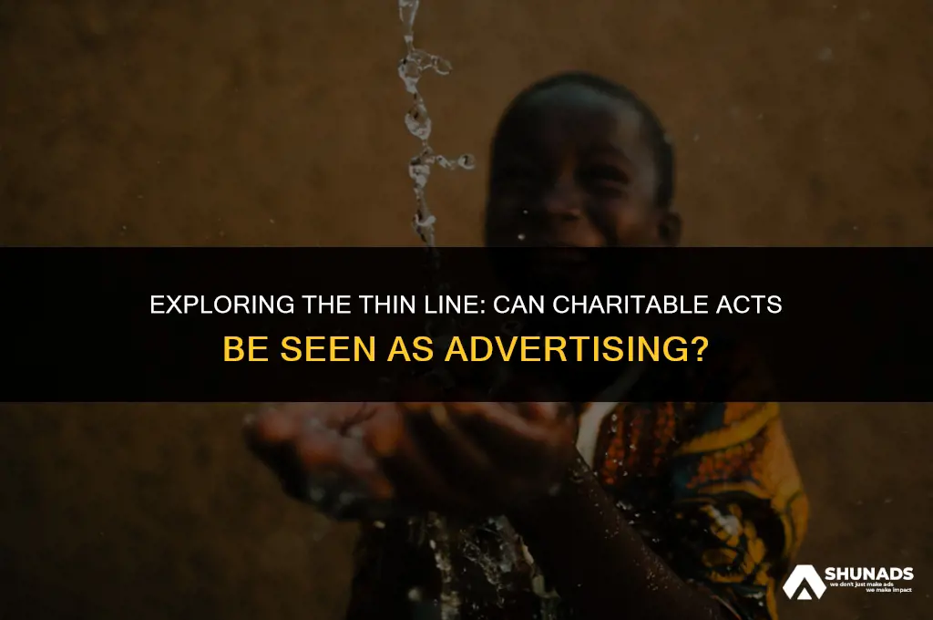can charitable be considered advertising