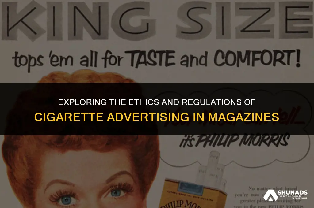 can cigarette companies advertise in magazines