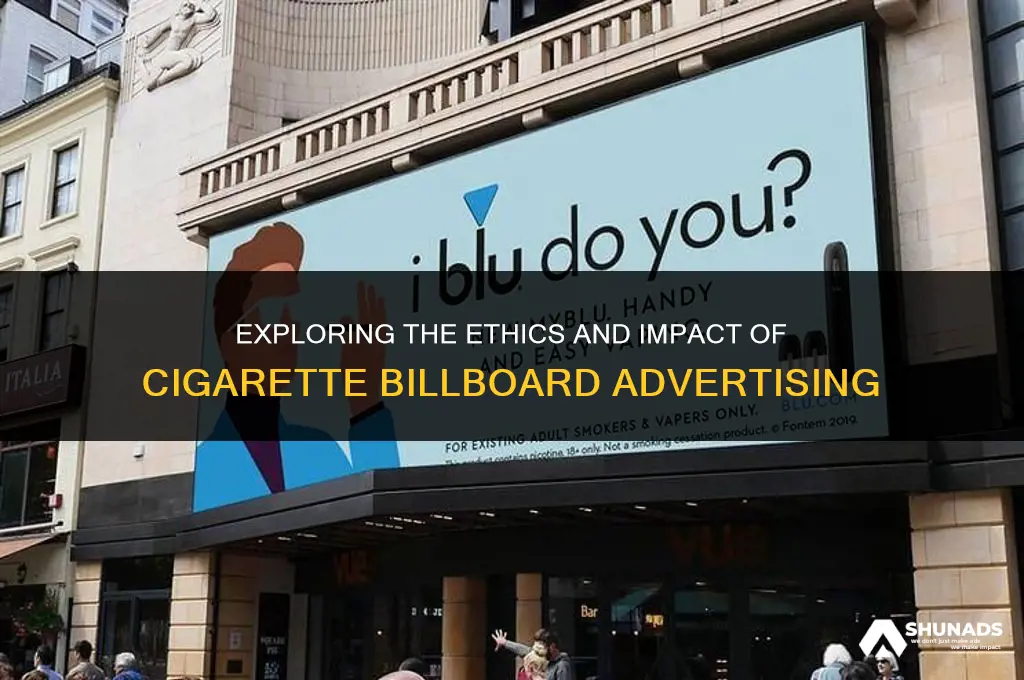 can ciggerets be advertised on bill boards
