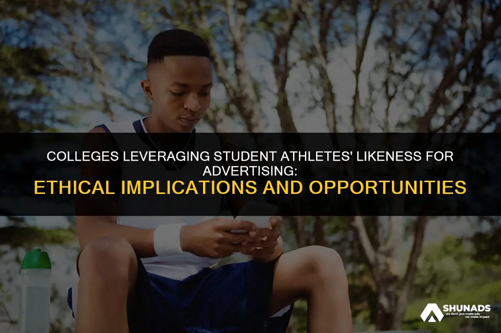 can college use players likeness to advertise