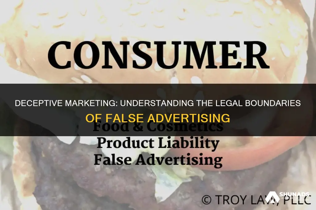 can companies legally false advertise