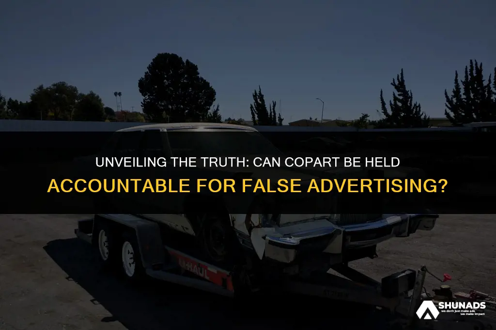 can copart false advertise