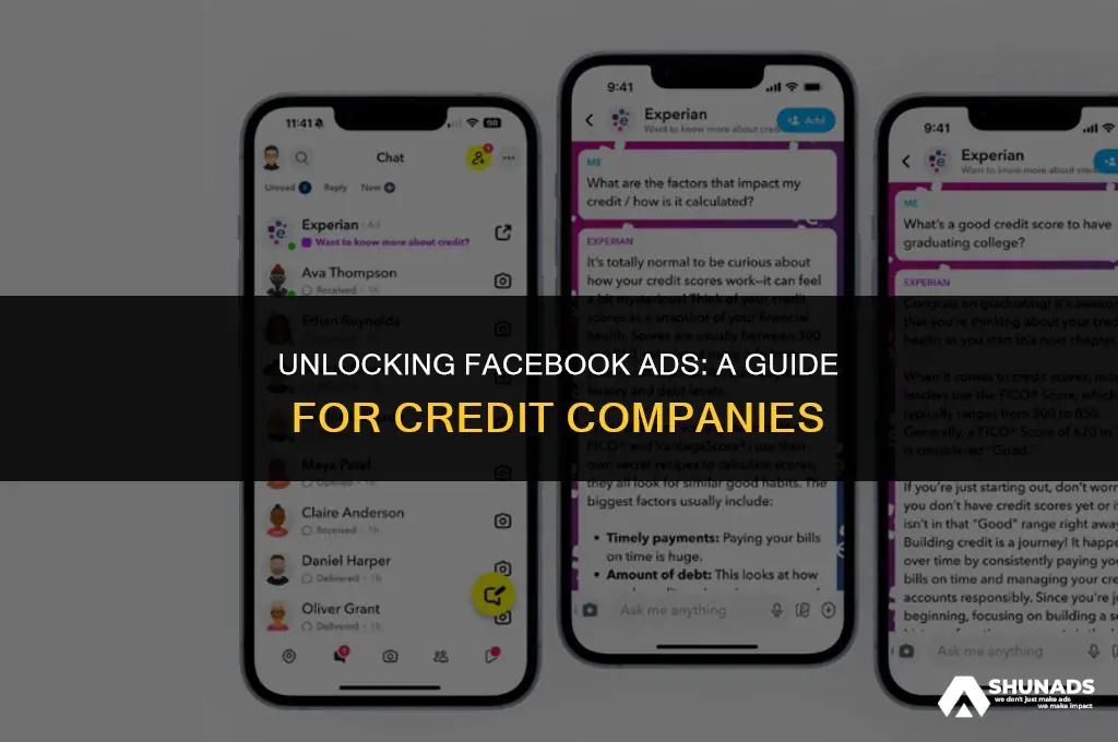 can credit companies advertise on facebook