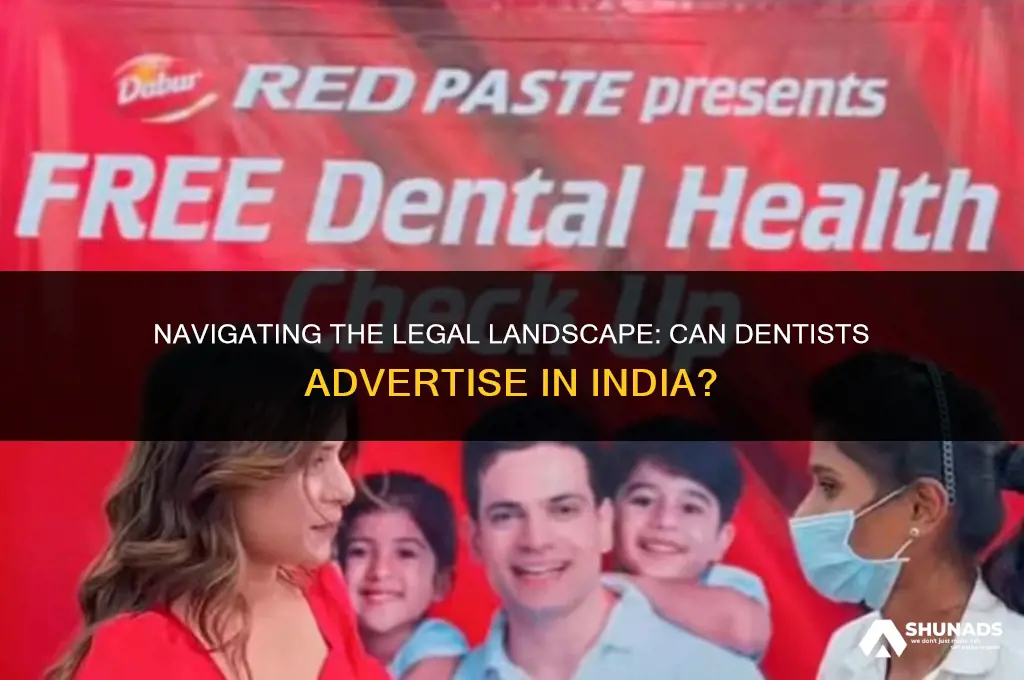 can dentists advertise in india