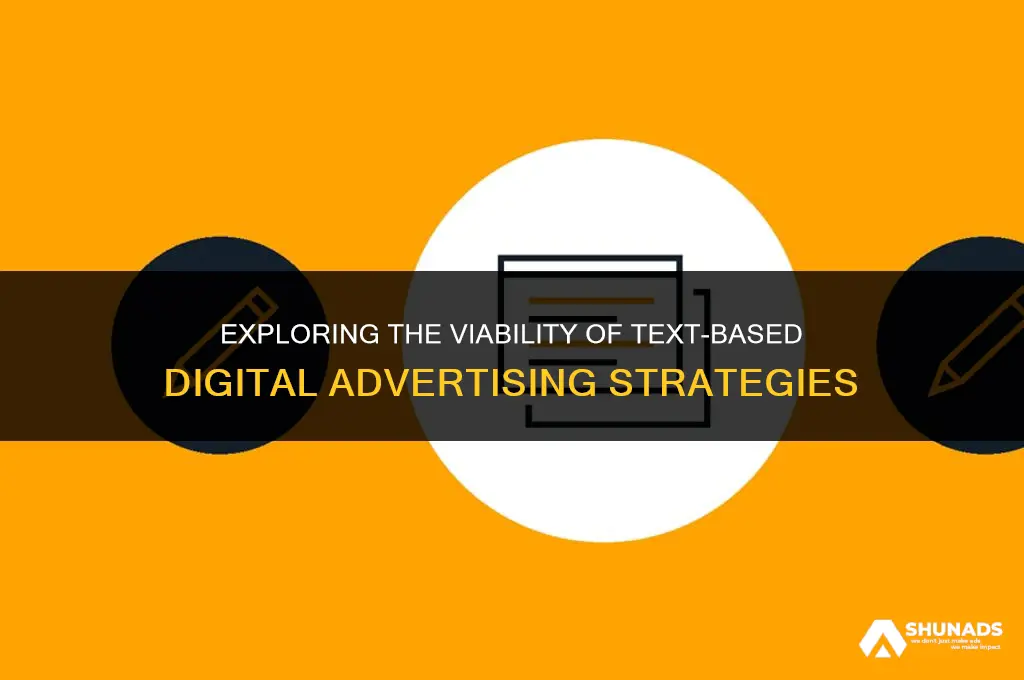 can digital advertising be done via text