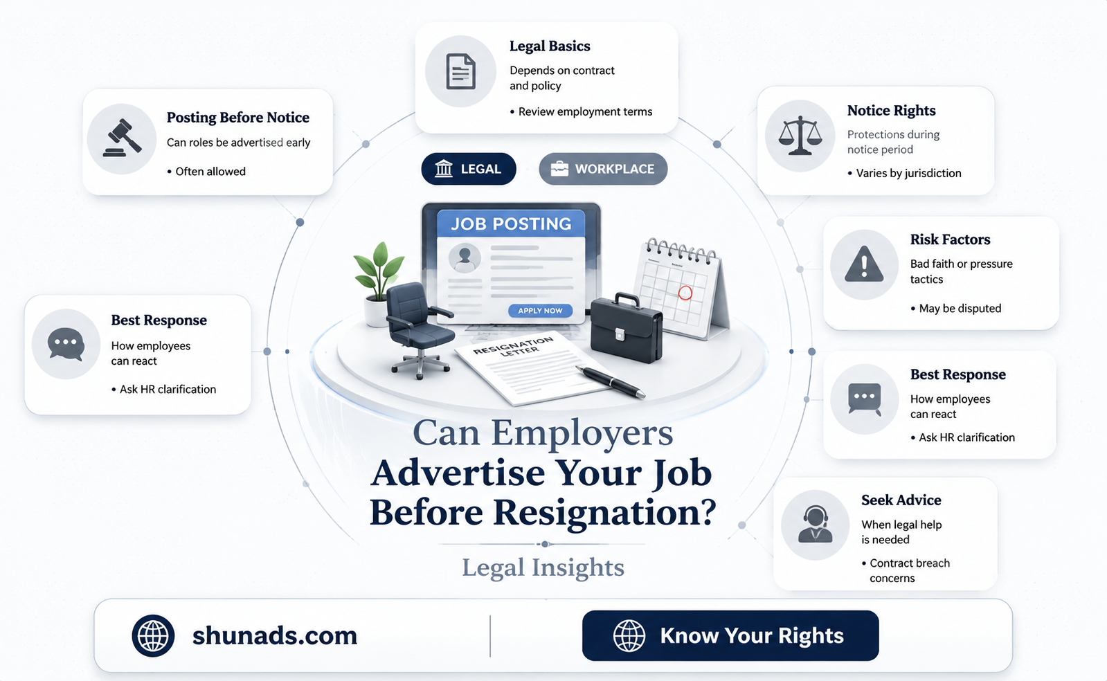 can they advertise my job before i resign