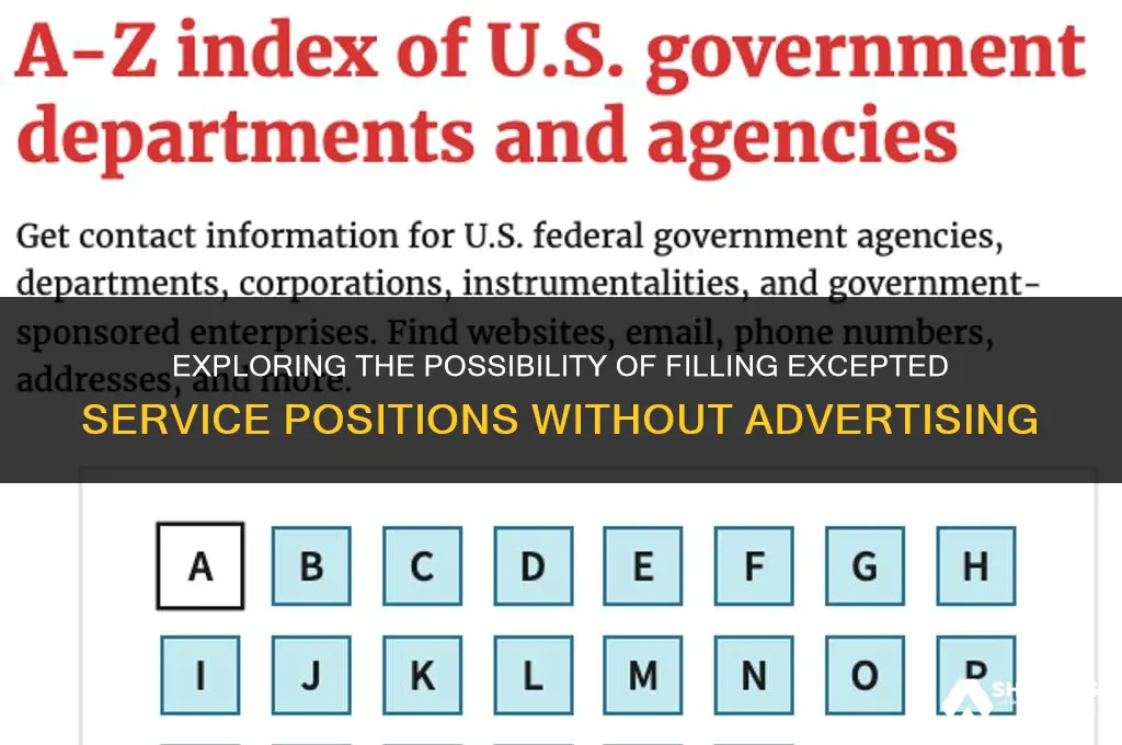 can excepted service positions be filled without advertising