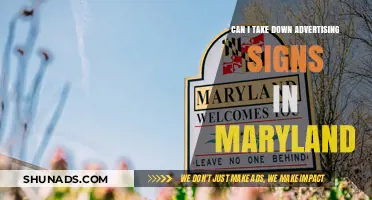 Can You Legally Remove Advertising Signs in Maryland? A Guide