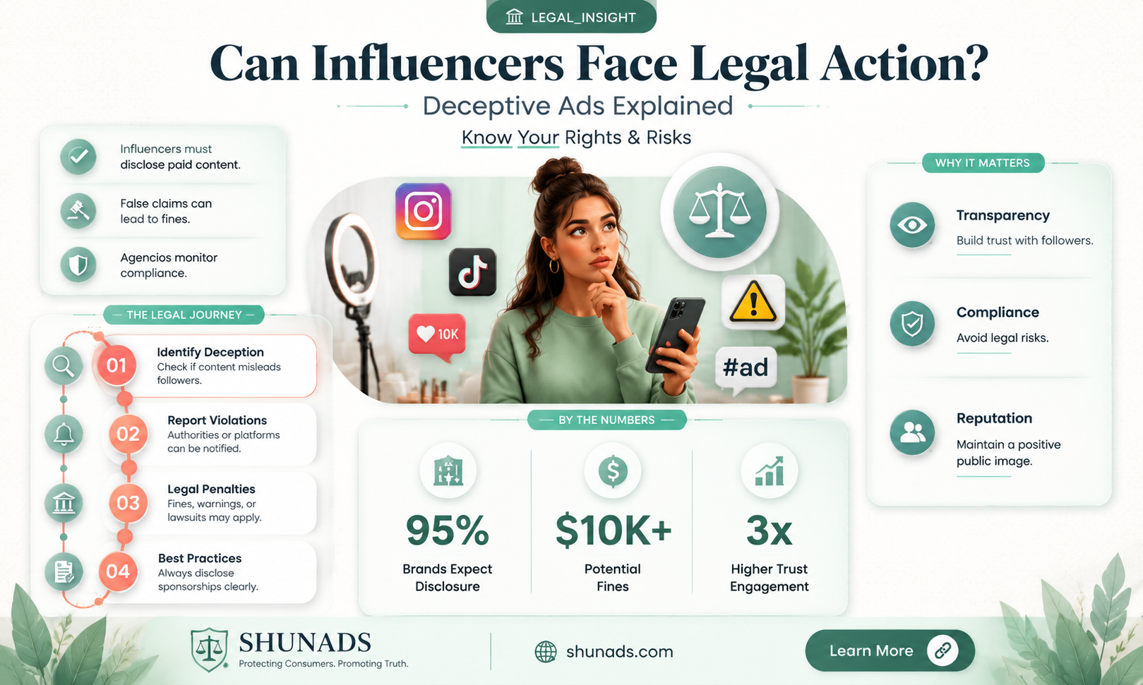 can influencers be sued for deceptive advertising