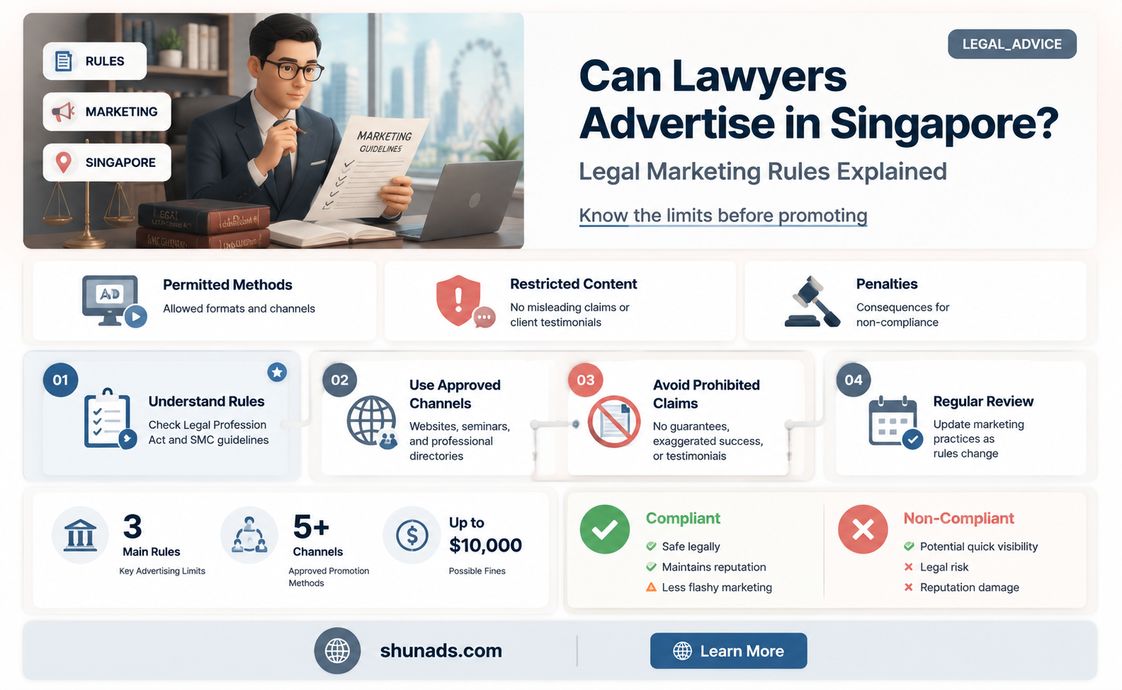 can lawyers advertise in singapore