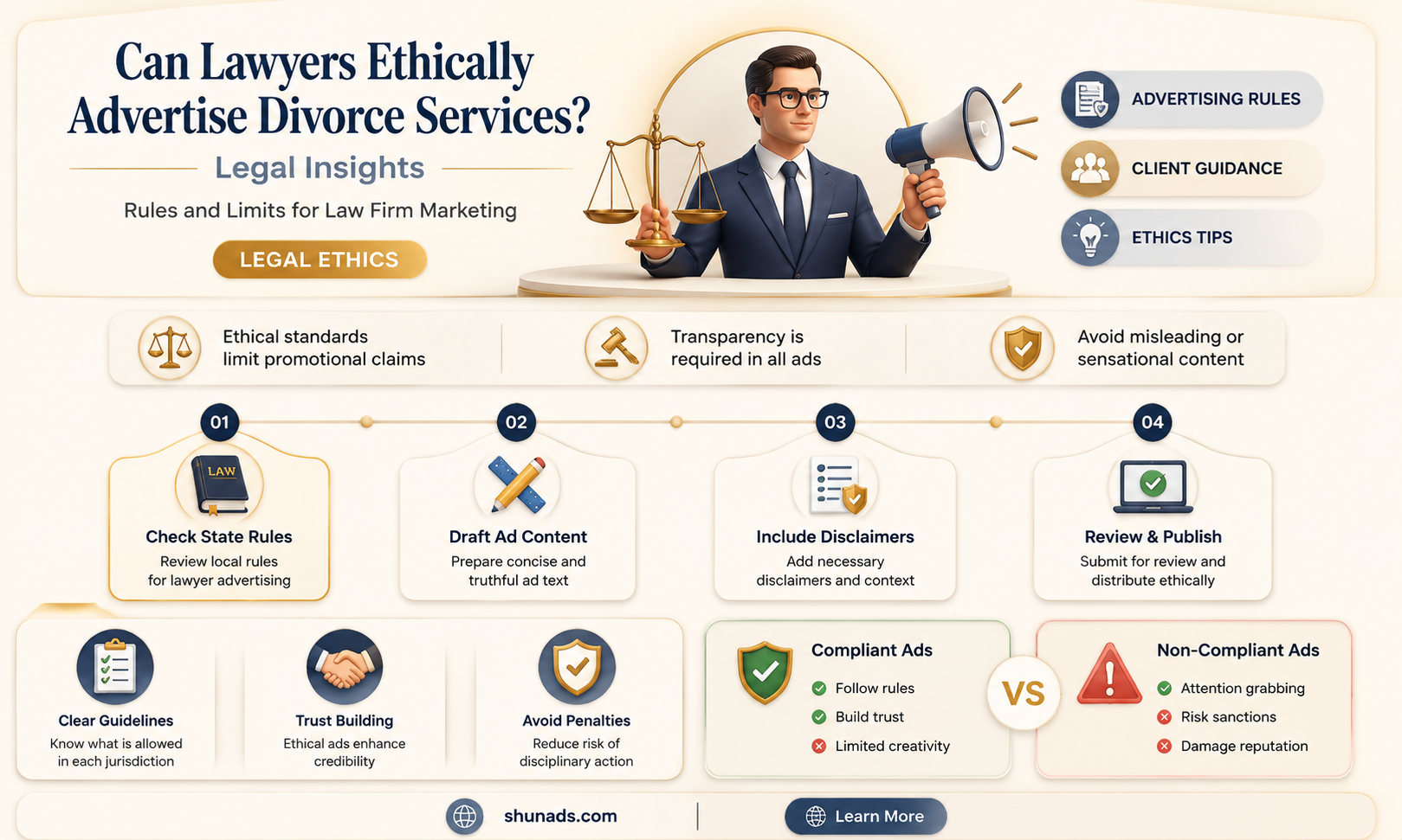 can lawyers advertise divorce services