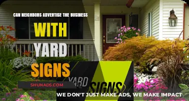 Can Neighbors Legally Promote Local Businesses Using Yard Signs?