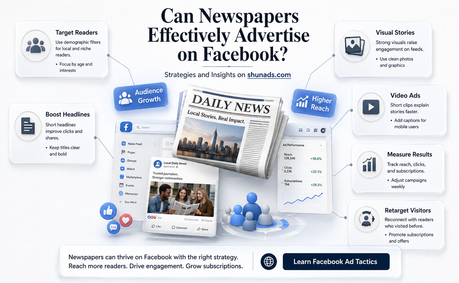 can newspapers advertise on facebook
