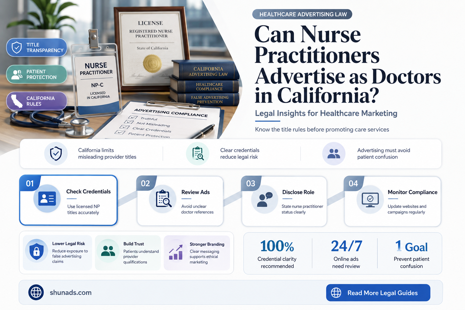 can np advertise in california as doctor