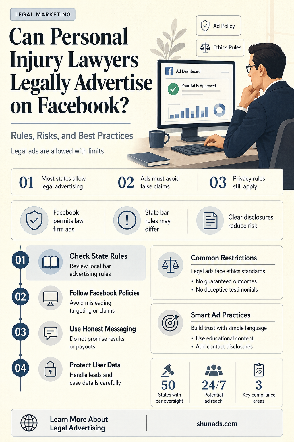 can personal injury lawyers advertise on facebook
