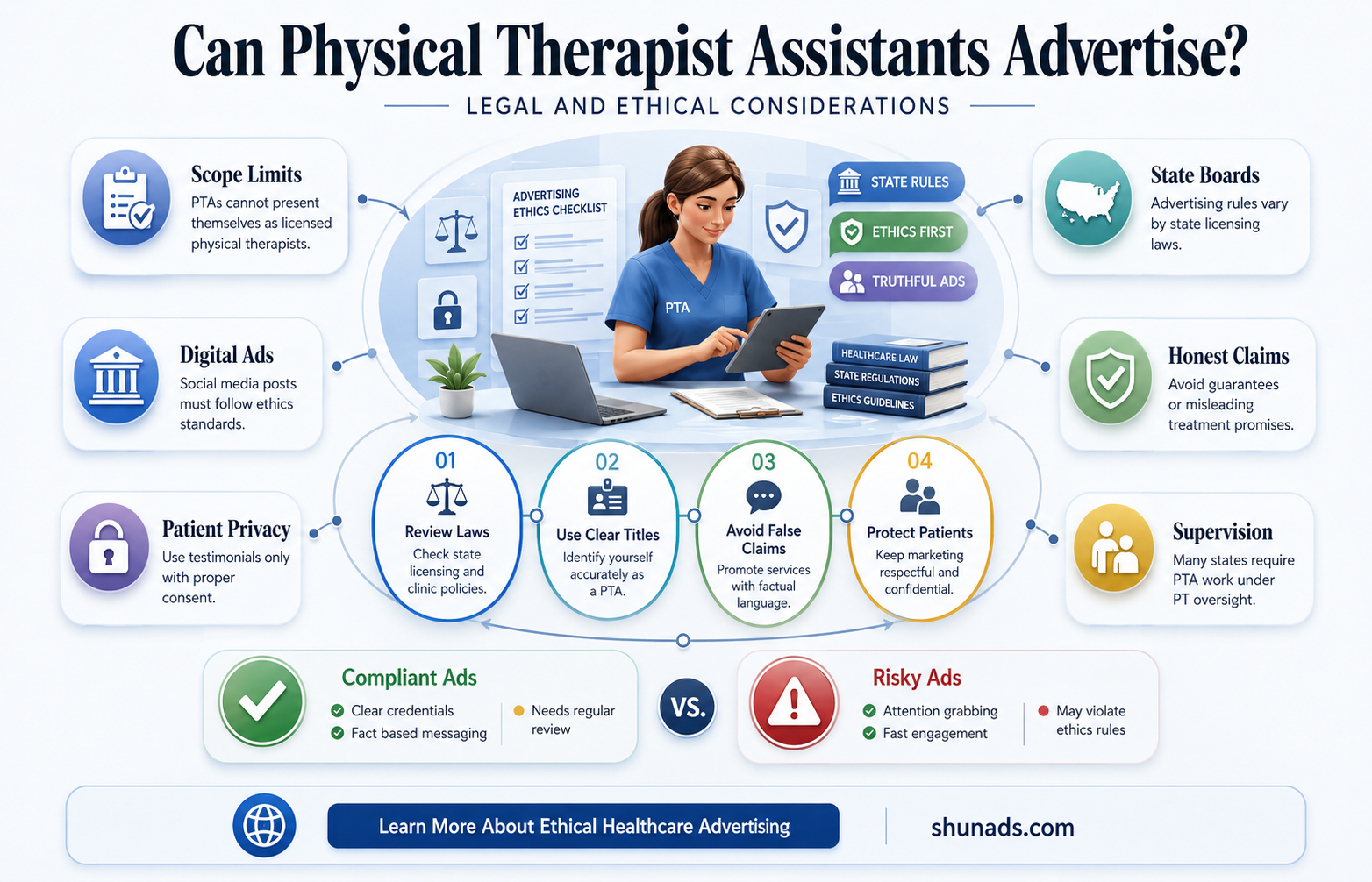 can physical therapist assistants advertise