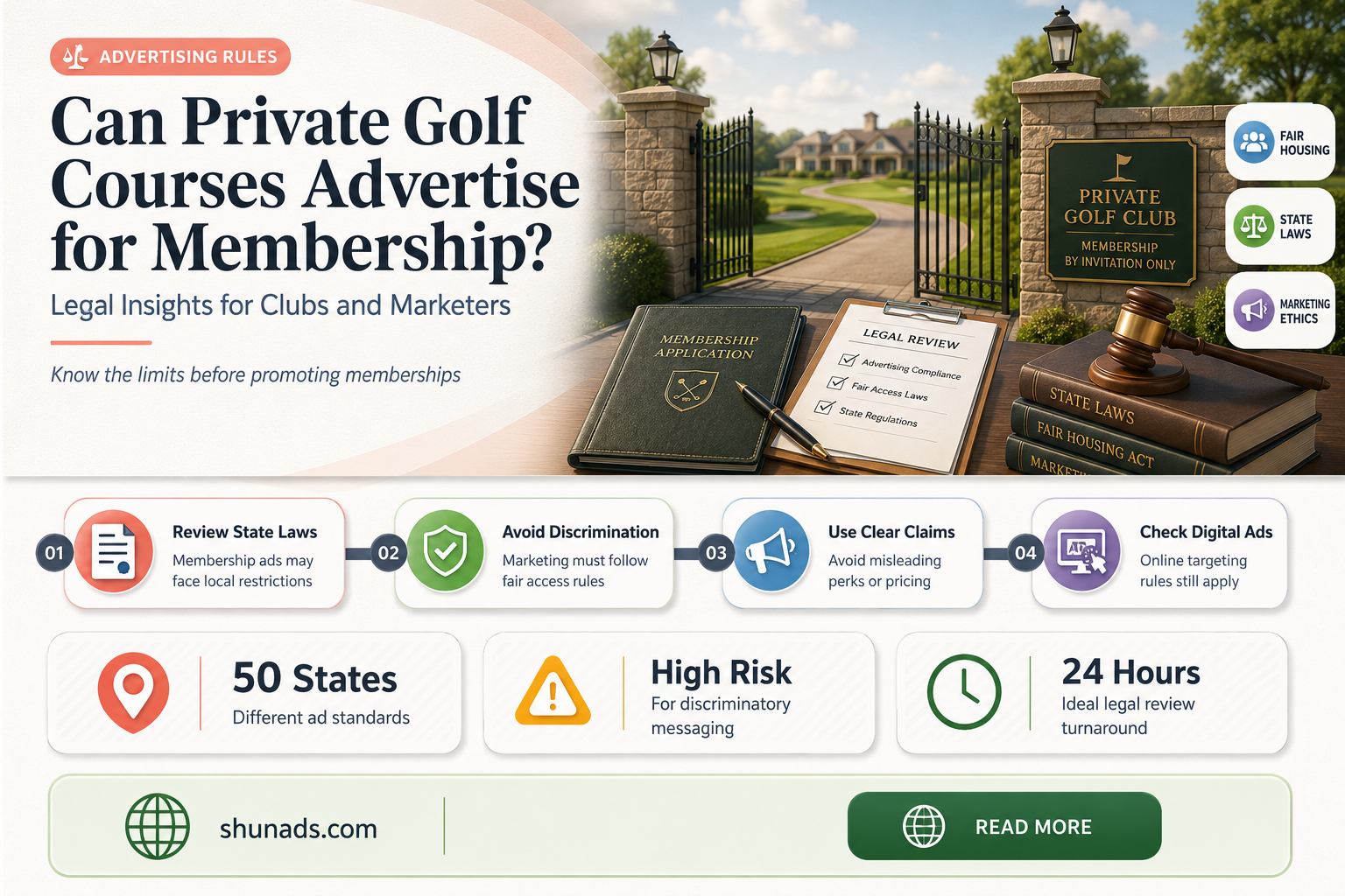 can private golf courses advertise for membership