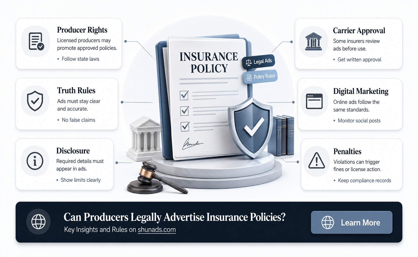 can producer advertise insurance policies