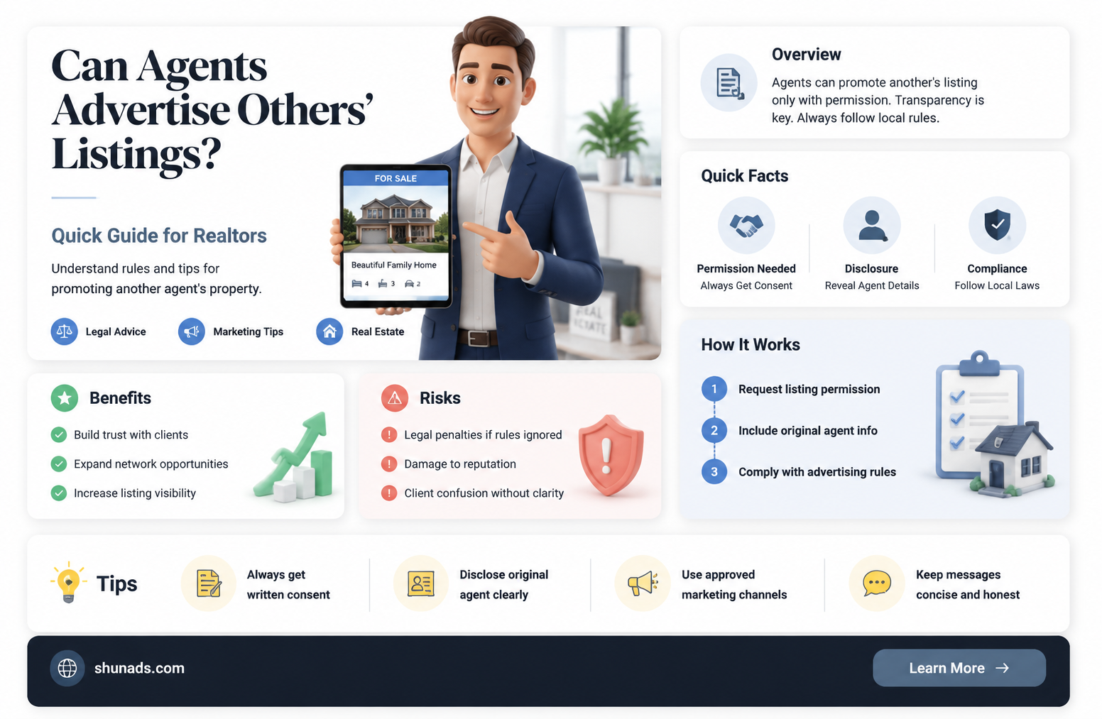 can a real estate agent advertise another agent listing