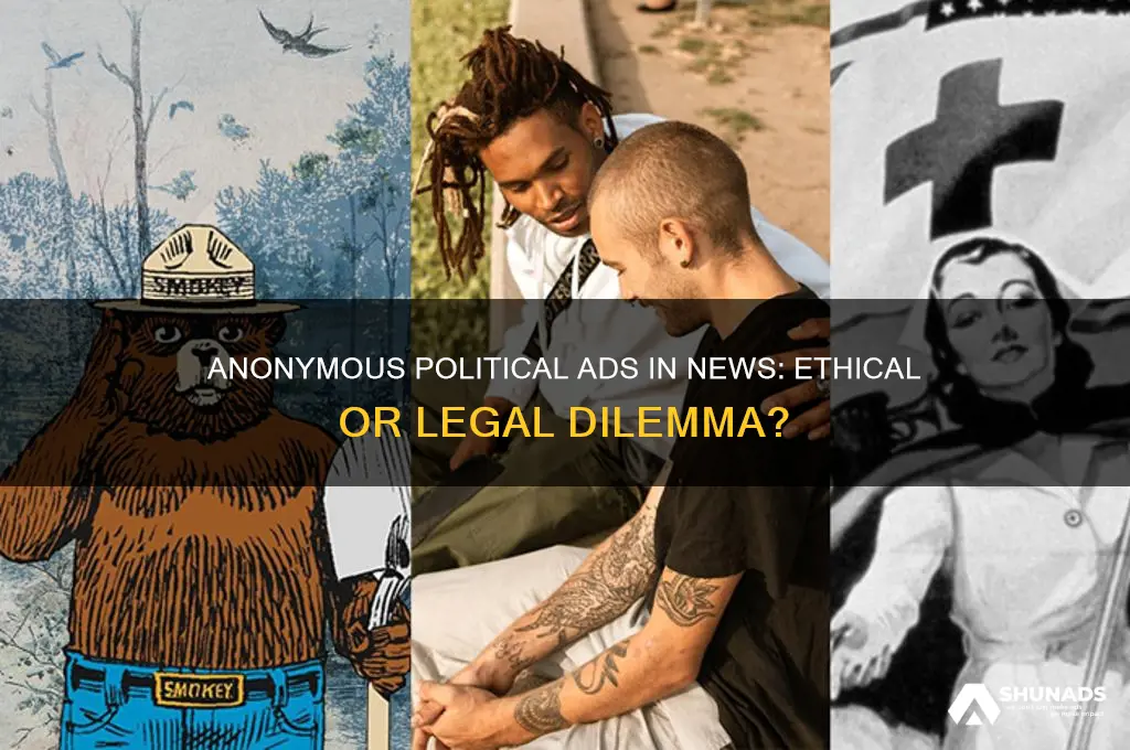 can the news publish anonymous political advertisements