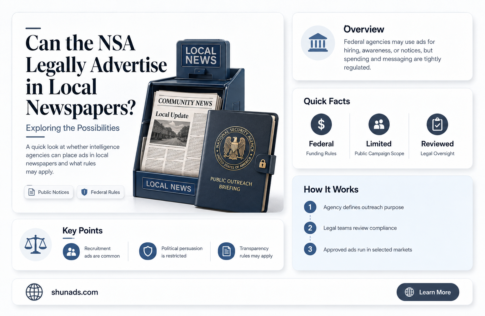 can nsa advertise in local papers