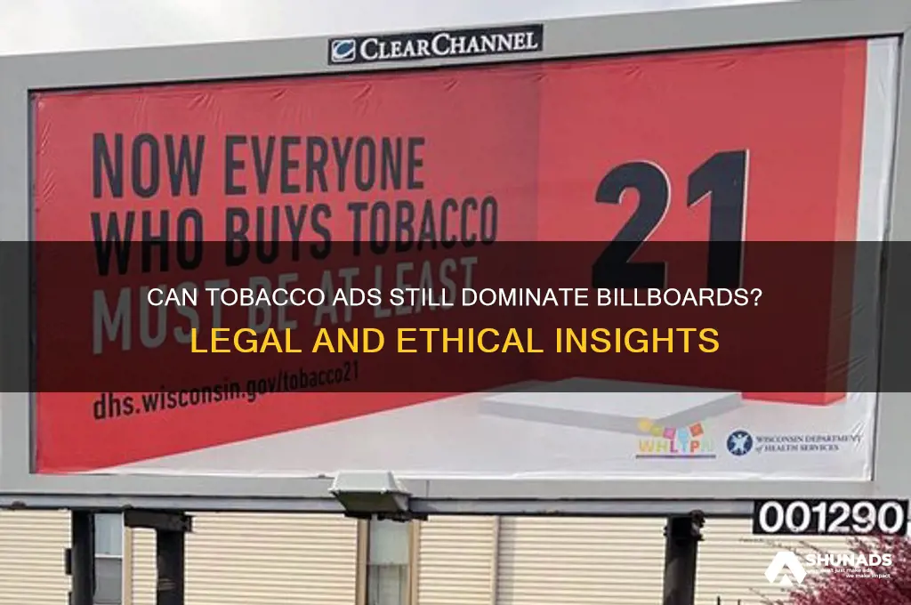 can tobacco be advertised on billboards
