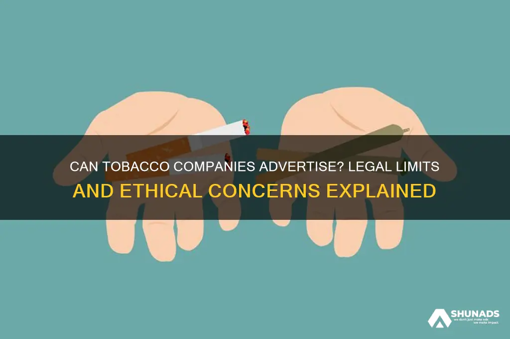 can tobacco companies advertise