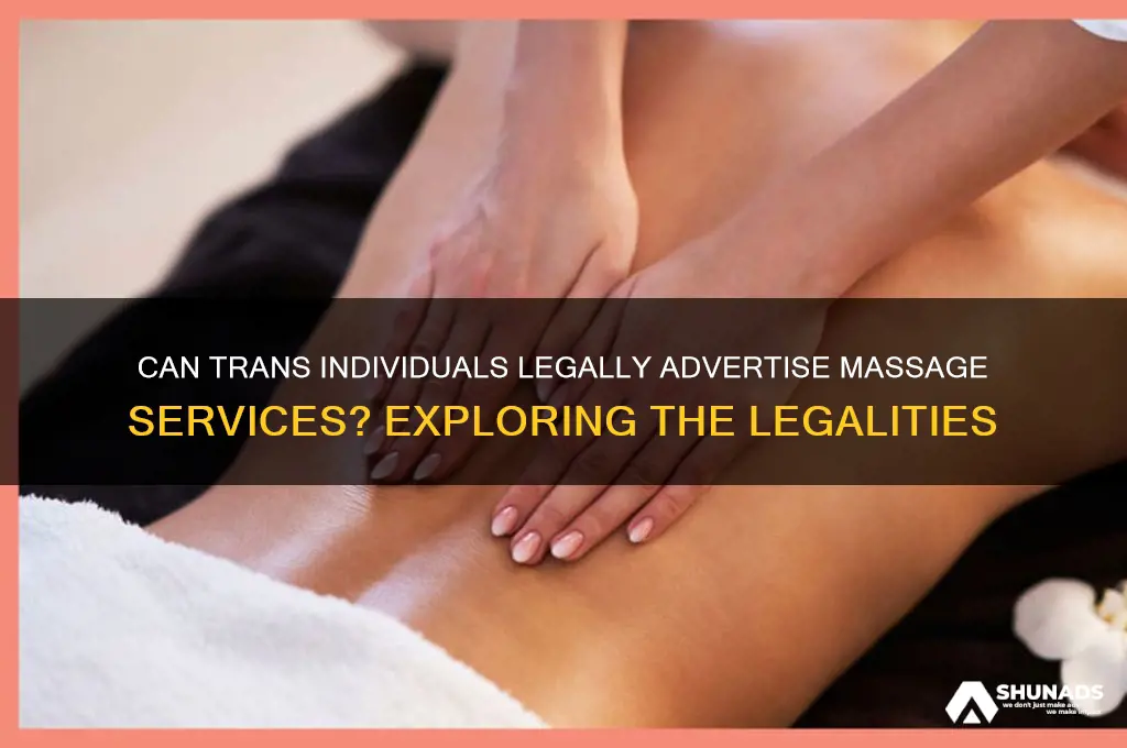 can trannys advertise that they give massages