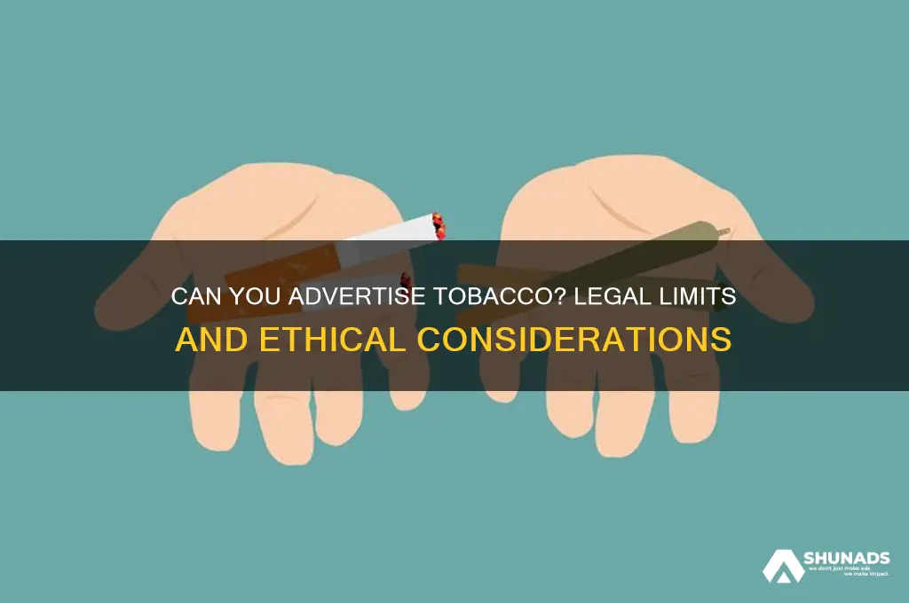 can u advertise tobacco