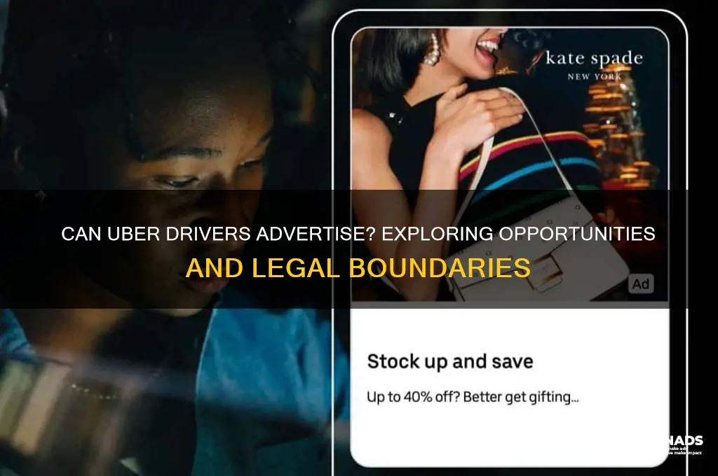 can uber drivers advertise