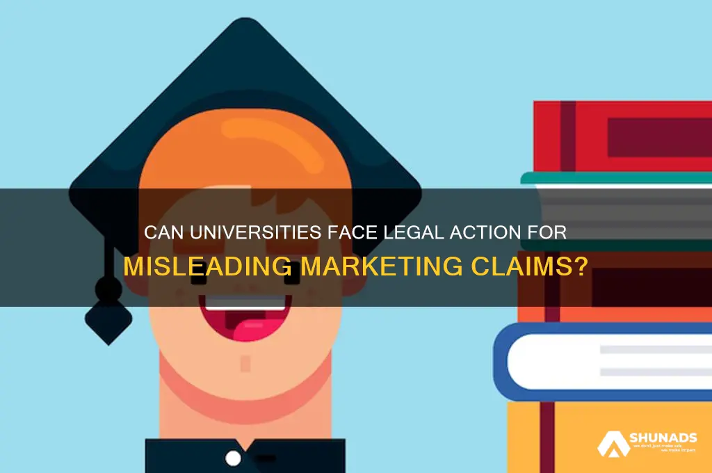 can universities be sued for false advertising