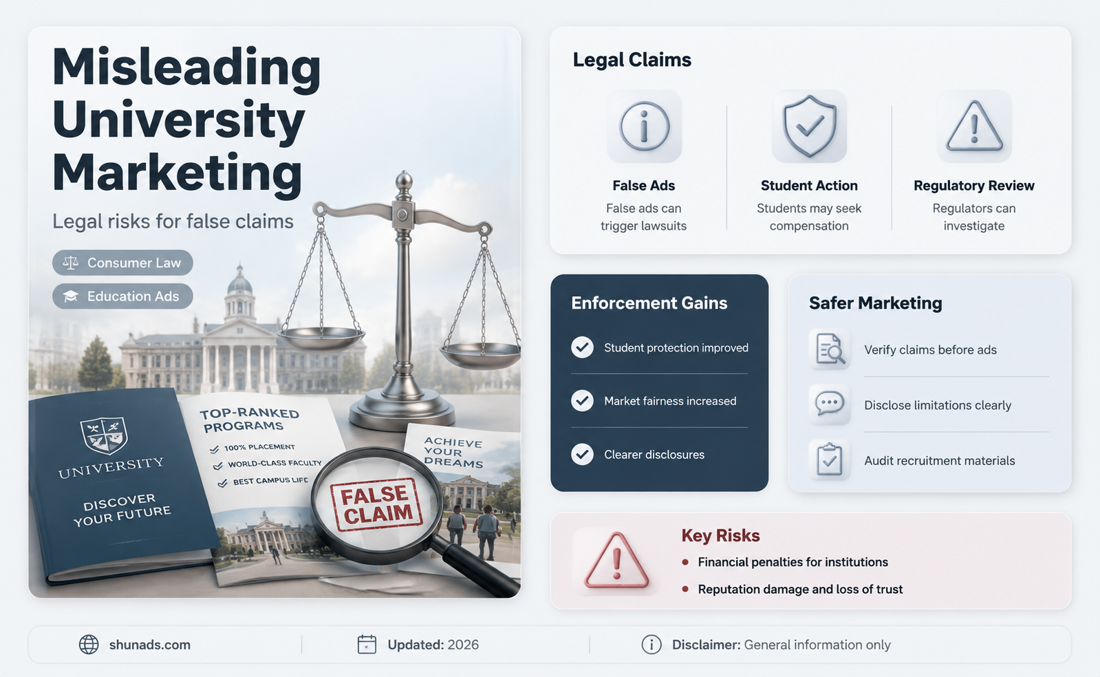 can universities be sued for false advertising