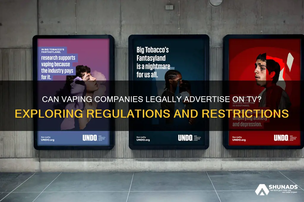 can vaping companies advertise on tv