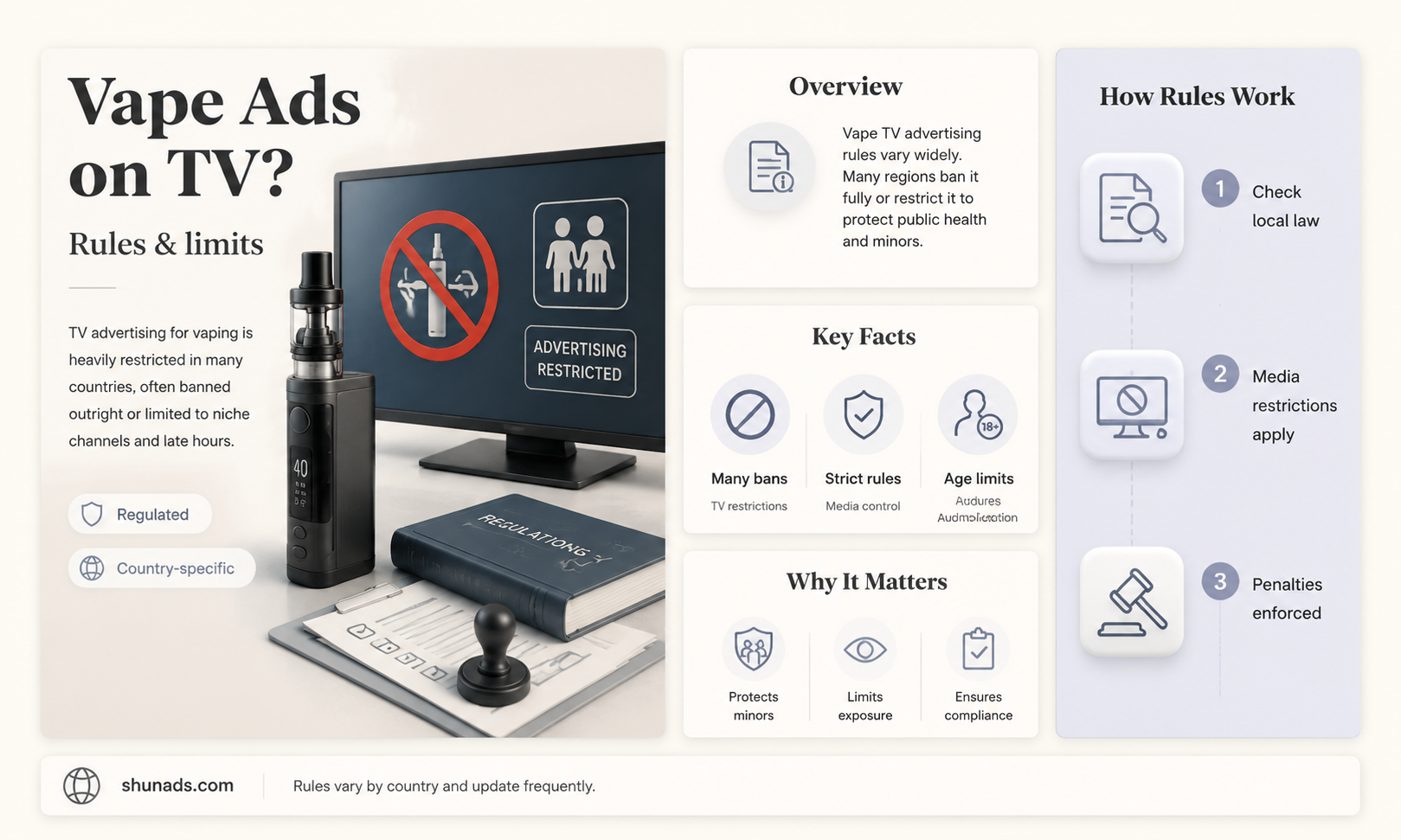 can vaping companies advertise on tv