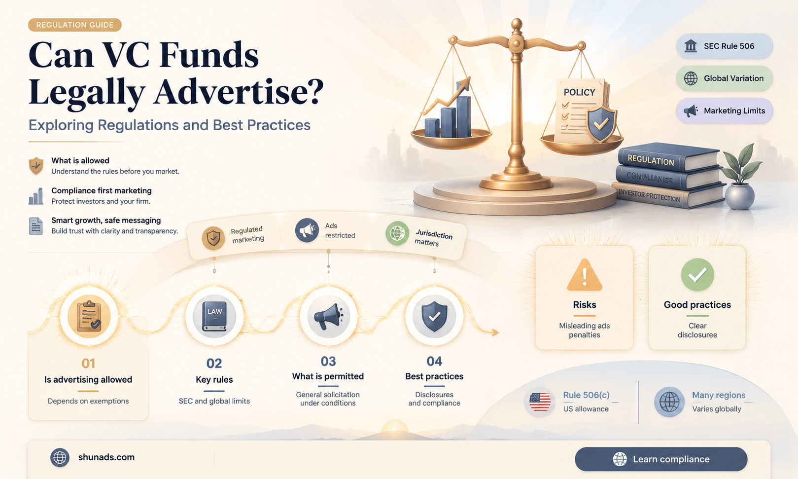can vc funds advertise