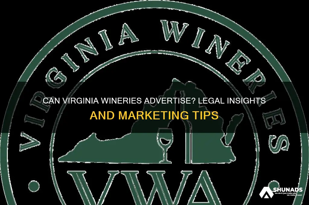 can virginia wineries advertise